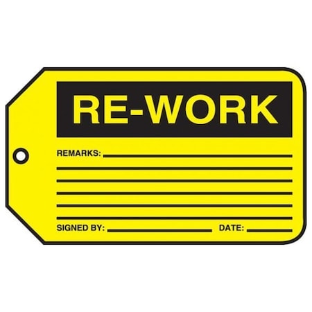 Accuform RP-Plastic, 3-1/4 in Width, 3/8 in Height, , 5 PK MMT306PTM